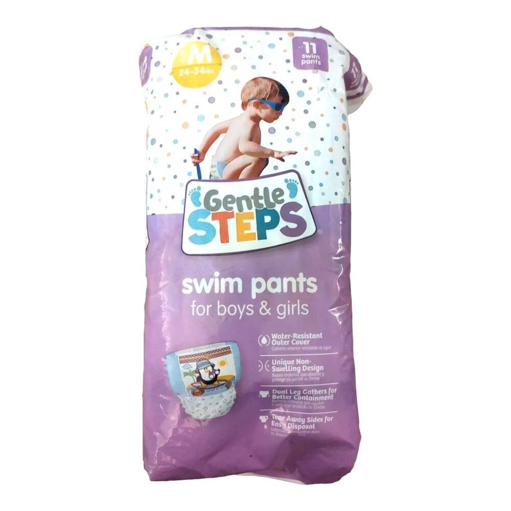 Gentle Steps Swim Pants Boy Girl Size M 24-34 lbs 11 Swim Pants One-Use Pool